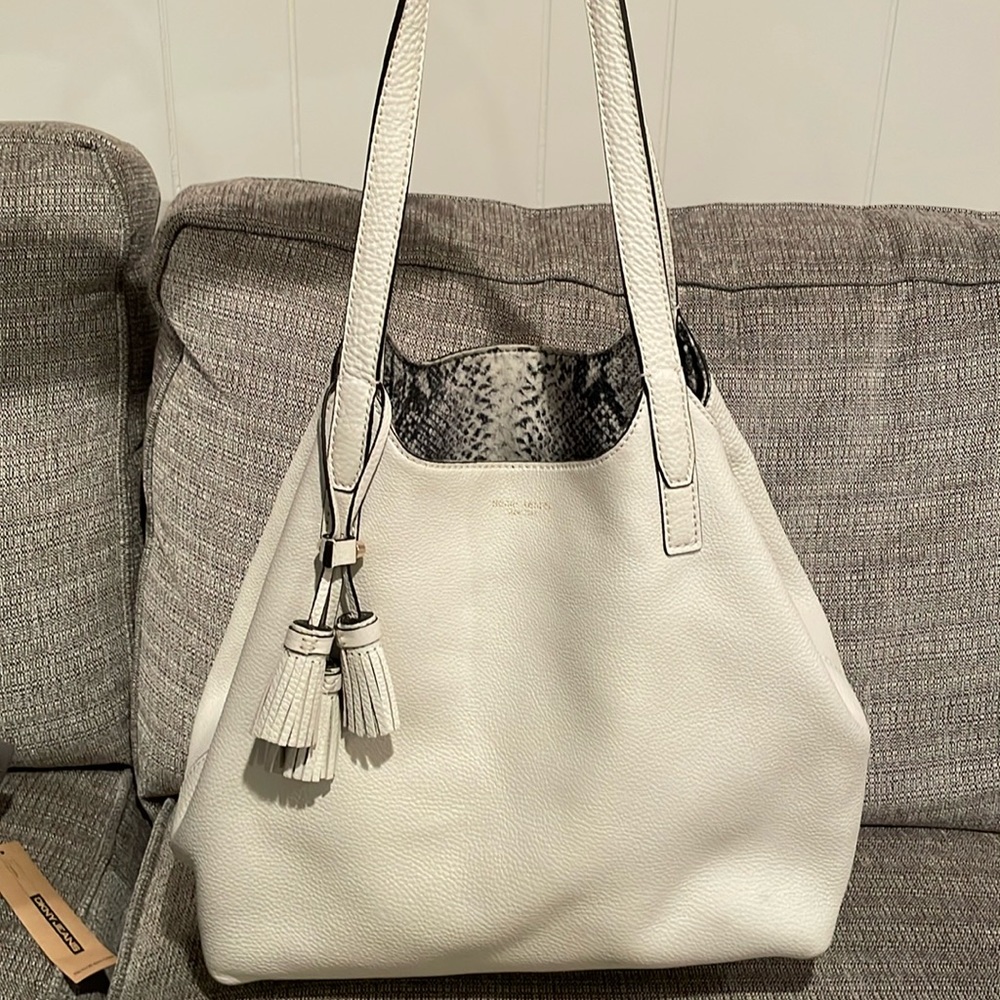 Henri Bendel White Leather Tote
